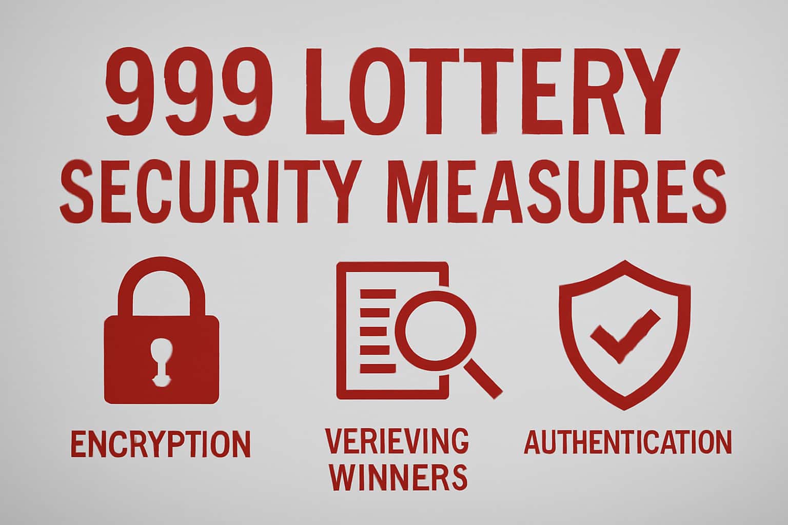 An informative scene illustrating security measures related to the 999 Lottery.