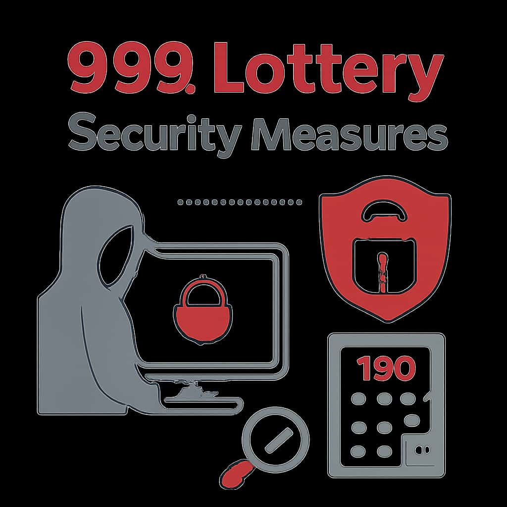 An educational diagram depicting various security measures for the 999 Lottery.