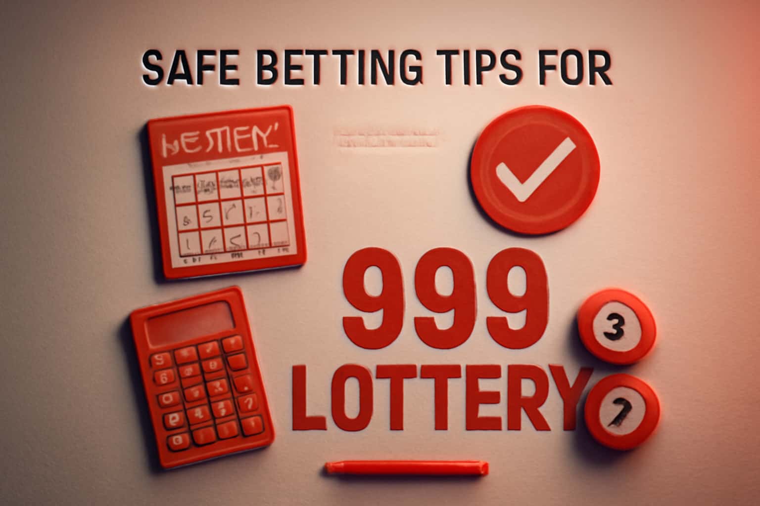Informative visual representation of safe betting tips for 999 Lottery.