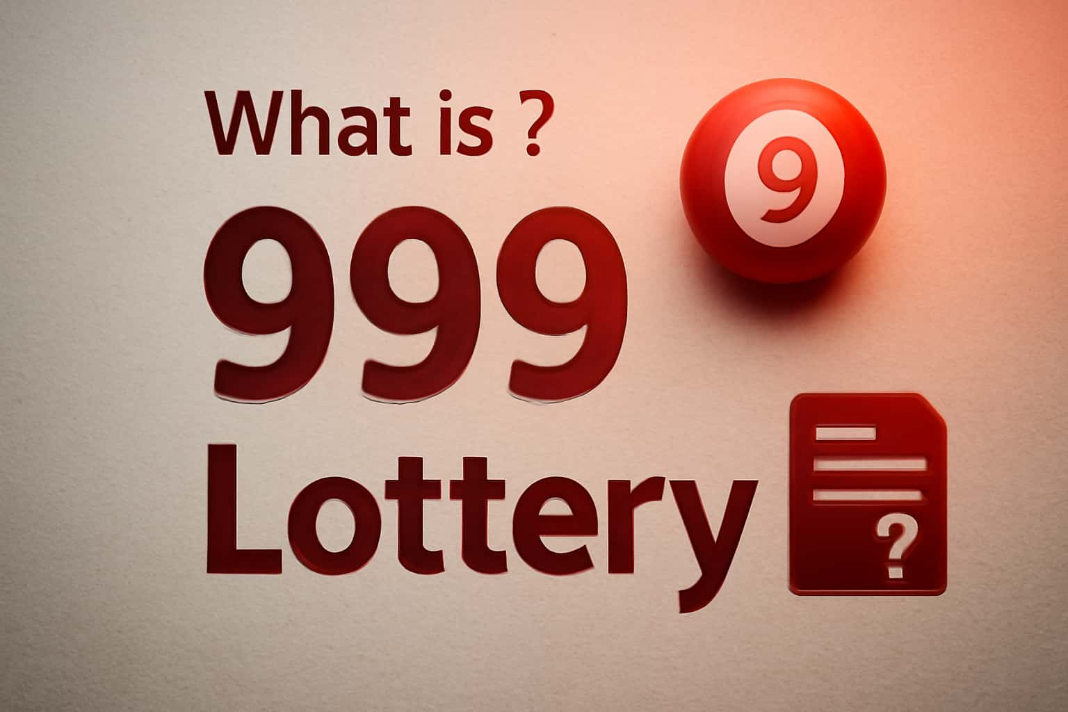 An educational graphic showcasing the concept of the 999 Lottery platform.