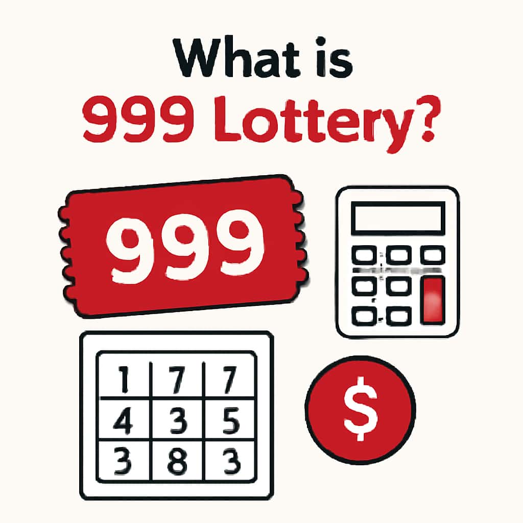 An informative diagram addressing features of the 999 Lottery platform.