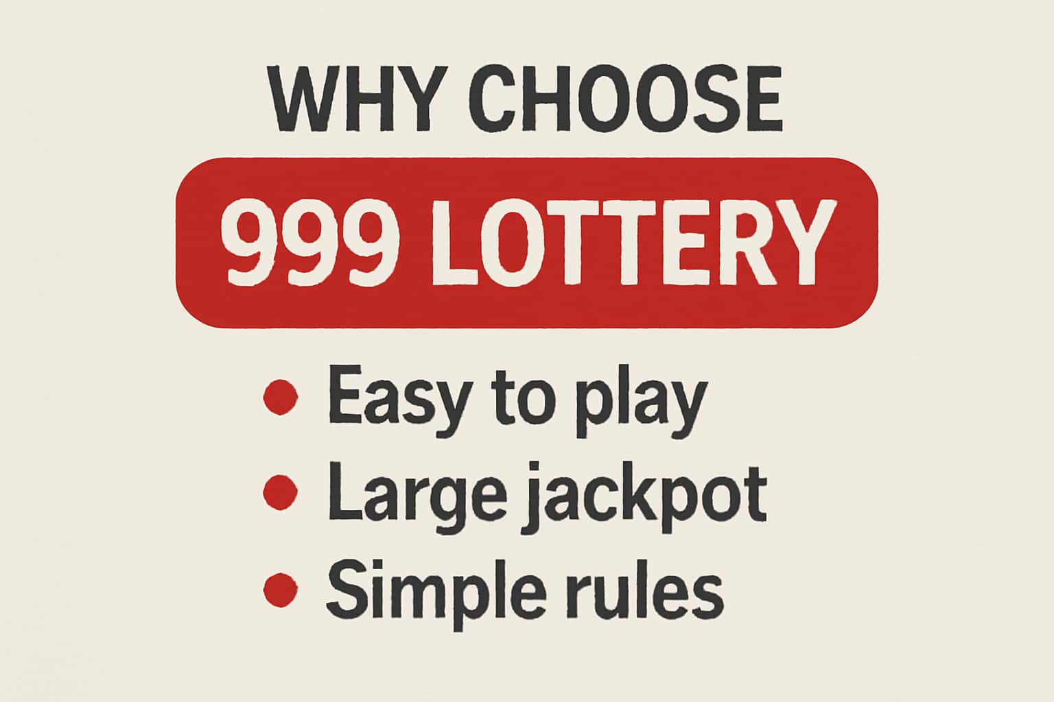 Informational representation of 999 Lottery features.